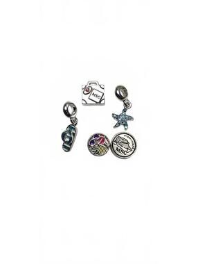MSC Cruise Themed Charm Set with Starfish, Pineapple, Flip Flop, and Suitcase